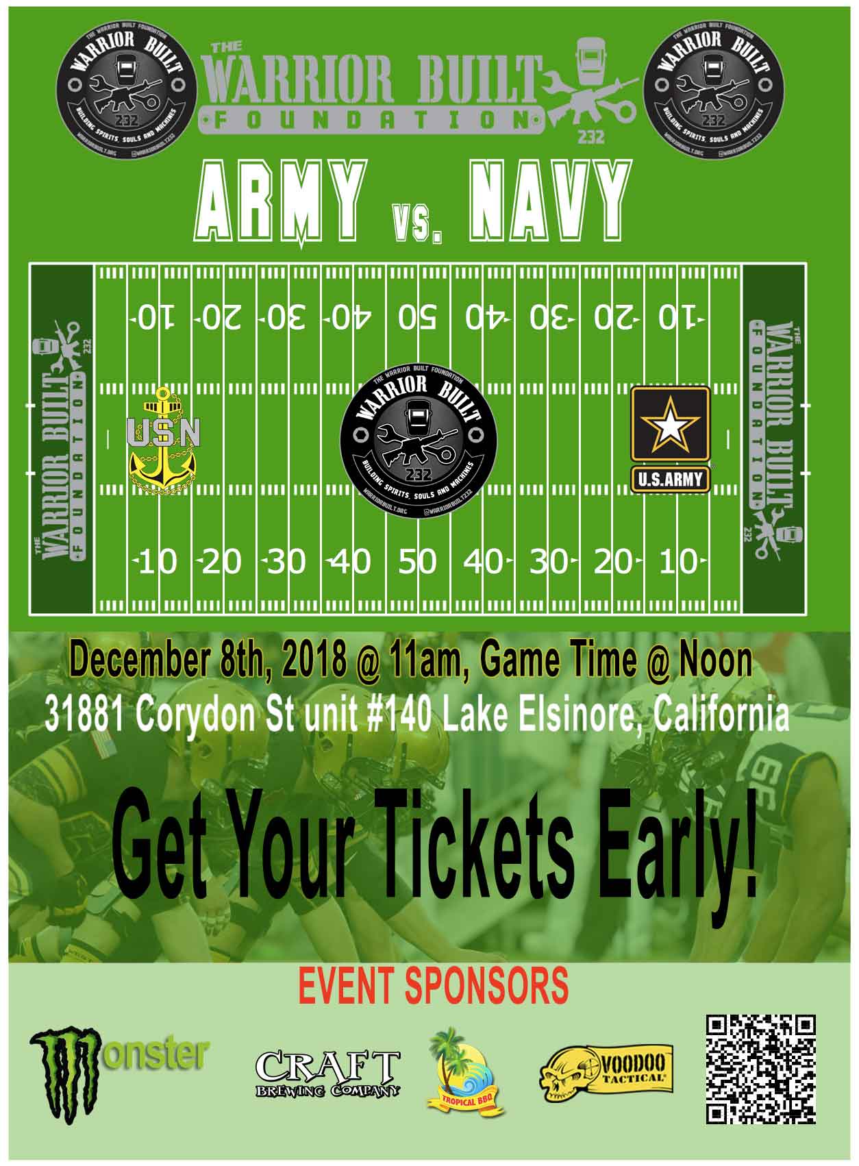 Scan for tickets, Army Navy Fundraiser, 2018